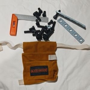 Black & Decker Tool Pouch with Fasteners - Orange and Black